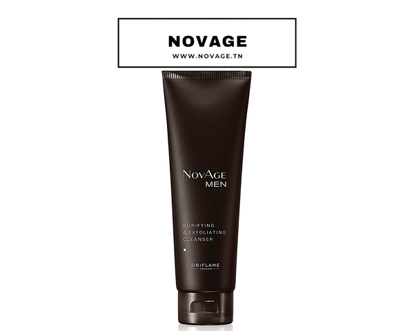 Nettoyant Purifiant et Exfoliant NovAge Men 125  ml.